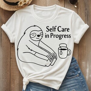 Selbstliebe Grafik-T-Shirt | Minimalistisches positives Zitat Shirt | Ästhetisches Comfort Fit T-Shirt | Kostenloser Versand