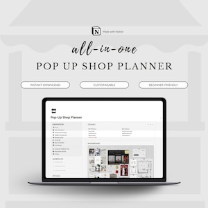 Pop-Up Shop Planner: Event Tracker für kleine Unternehmen (Notion Vorlage - Digitaler Download