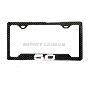 Ford Mustang 5.0 Real 3K TwillWeave Carbon Fiber License Plate Frame Holder