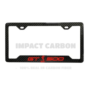 Ford GT500 Real 3K TwillWeave Carbon Fiber License Plate Frame Holder