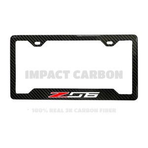 Z06 Real 3K TwillWeave Carbon Fiber License Plate Frame Holder
