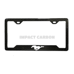 Ford Mustang Real 3K TwillWeave Carbon Fiber License Plate Frame Holder