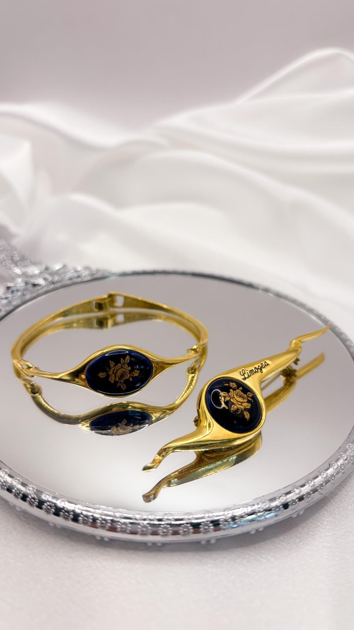 Bracelet En émail , émaux De Limoges Duban Et Christel, Couleur Verte, Vers 1980 - Le Grenier d