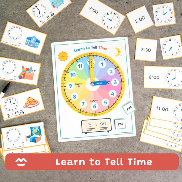 Svg Learn Clock - Etsy