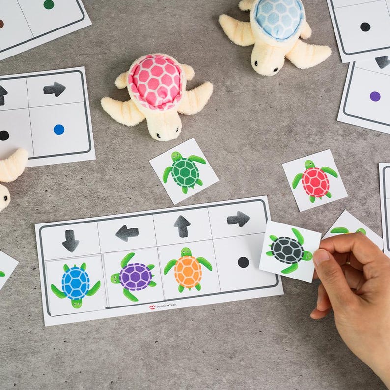 Turtle Coding Path Game - Printable PDF, Preschool Activity, Direction ...