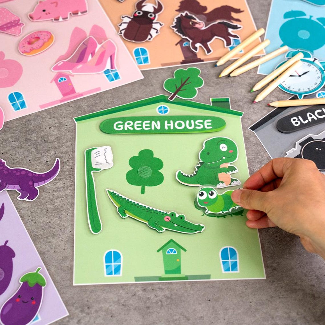 Color Sorting Game – Printable Matching Activity, Preschool Learning - Etsy