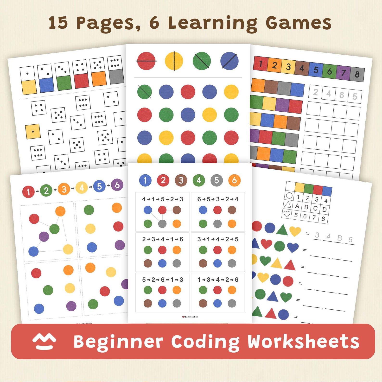 Beginner Coding Worksheets, Pre-k Kindergarten Learning Worksheet ...