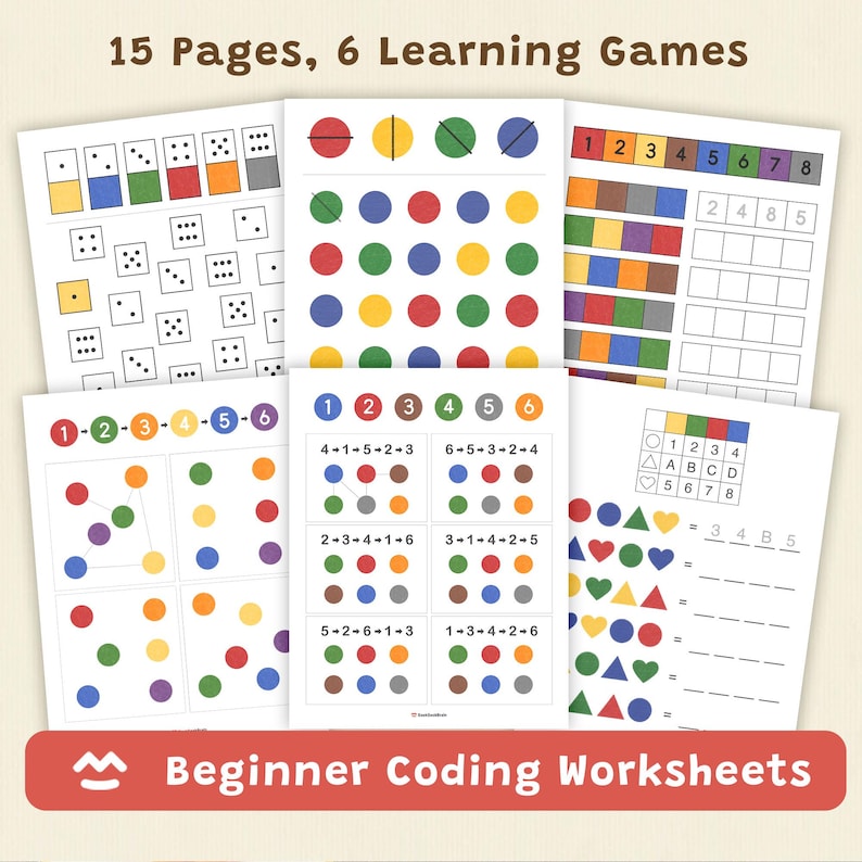 Beginner Coding Worksheets, Pre-k Kindergarten Learning Worksheet ...