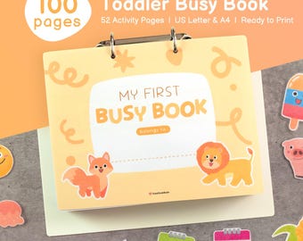 Toddler Busy Book - Montessori Busy Binder, Preschool Curriculum, Printable PDF