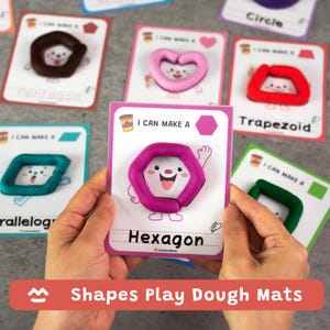 Shapes Play Dough Mats, Montessori PlayDough Activity, Fine Motor Skills, Printable PDF