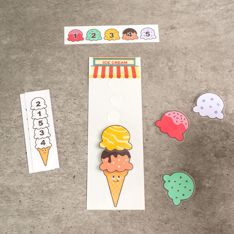 Ice Cream Coding Stack Activity - printable PDF, Preschool Coding ...