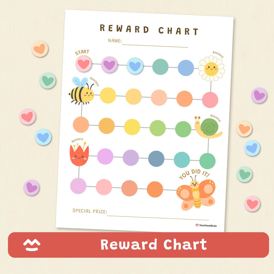 Reward Chart Printable, Toddlers and Kids, Kids Routine, Instant ...