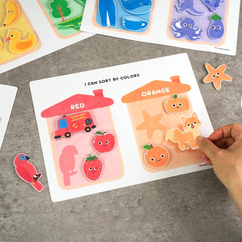 Color Sorting Activity for Toddlers, 12 Colors Sorting, Preschool ...