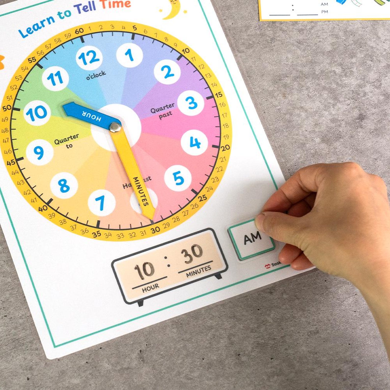 Learn to Tell Time Printable Clock - 42 Activity Cards, Interactive ...