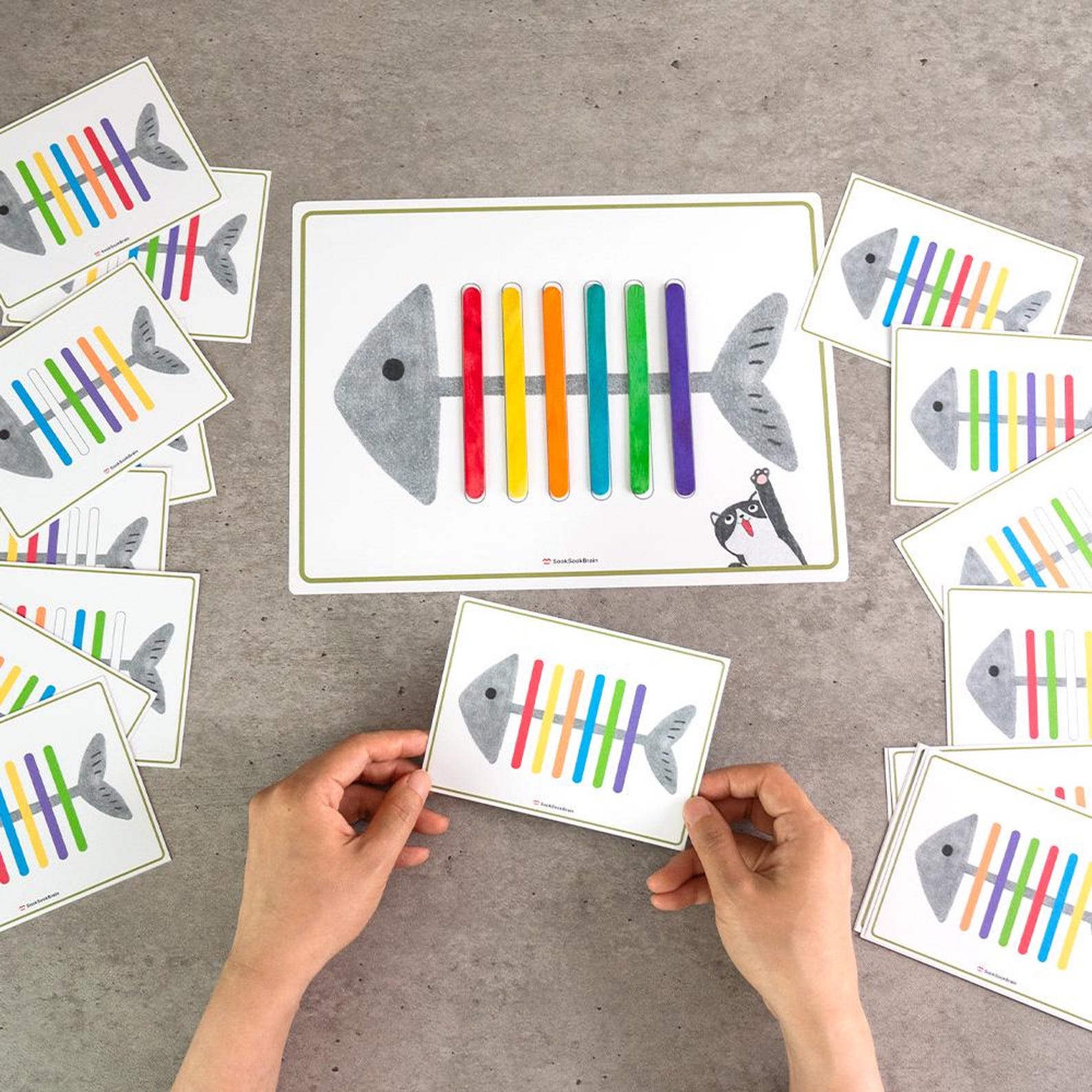 Popsicle Sticks Color Sorting Activity Cards - Fine Motor Skills ...