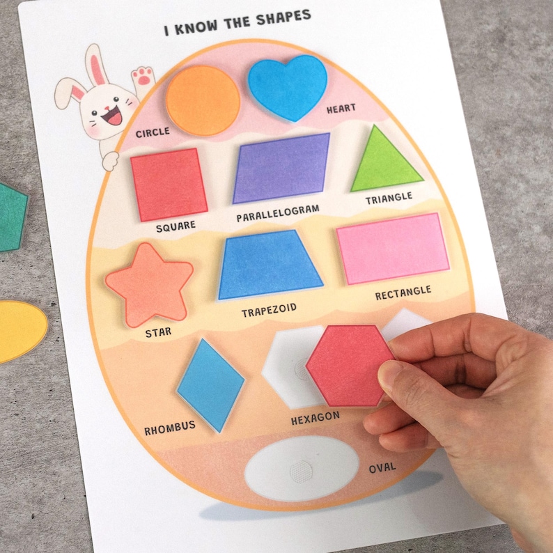 Easter Shapes Matching Activity, Preschool Shape Sorting Game ...