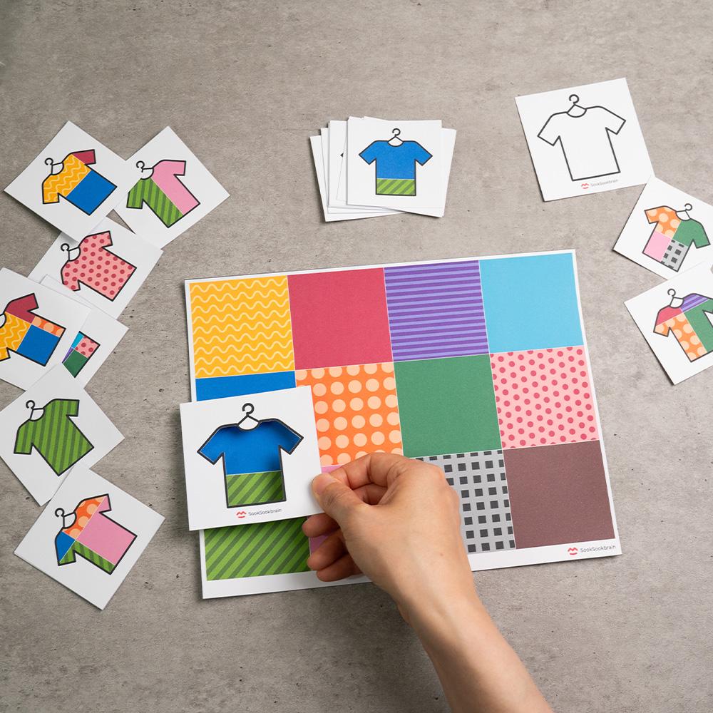 Find My Shirt Pattern Matching Game for Kids – Printable PDF, Color ...