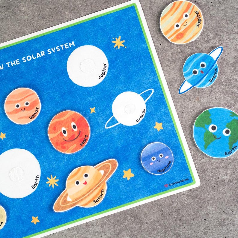 Solar System Activity Printable PDF – Learning Game, Planets Matching ...