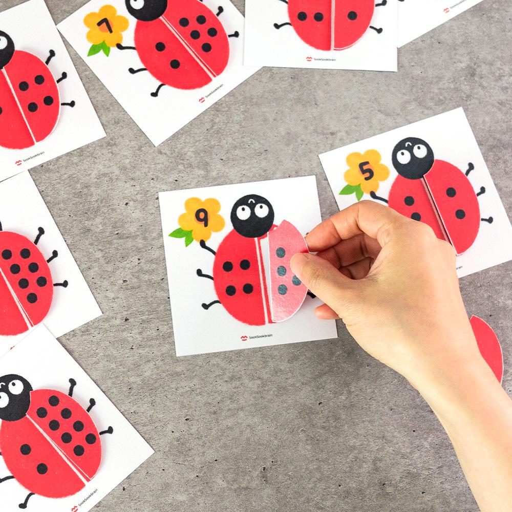 Ladybug Counting Activity – Printable Number Matching Game for Toddlers ...