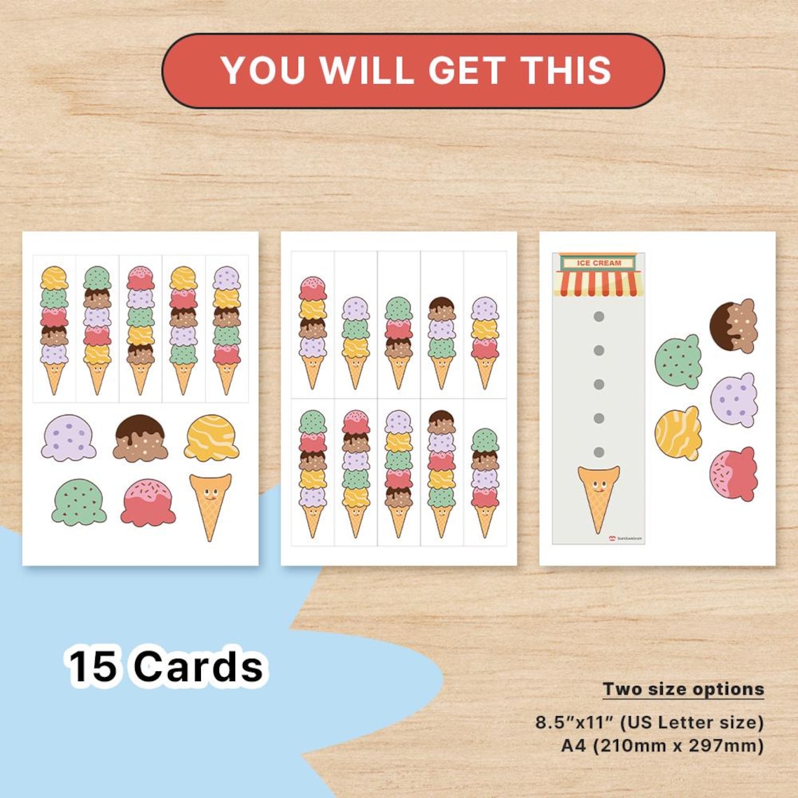 Ice Cream Builder Activity – Printable PDF | Preschool & Pre-k | Fine ...