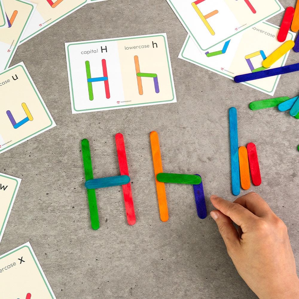 Alphabet Popsicle Sticks Activity – Uppercase & Lowercase Letters ...