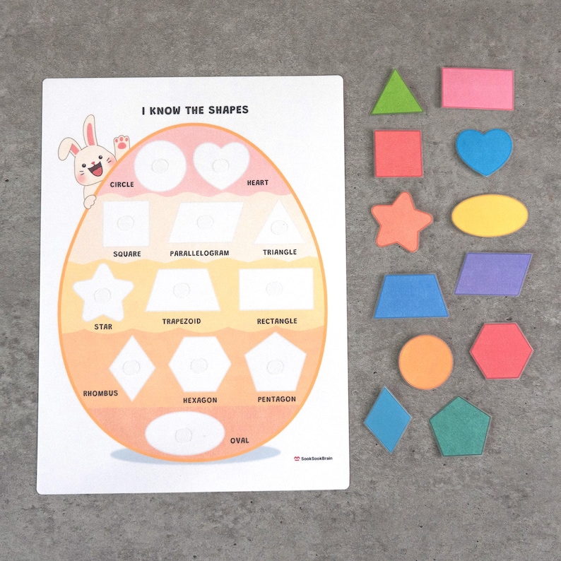Easter Shapes Matching Activity, Preschool Shape Sorting Game ...