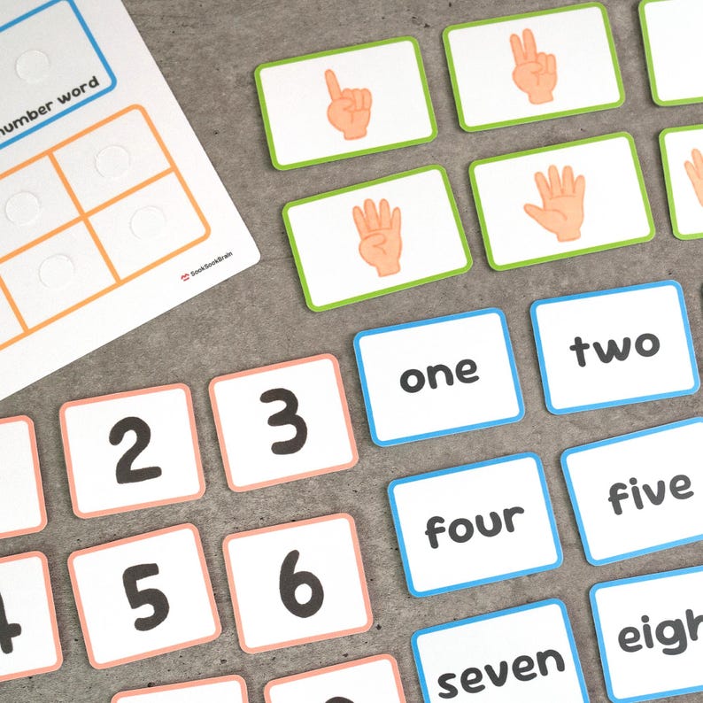 Counting Borders Number Matching Printable - Montessori Math Activity, Learn Numbers ...