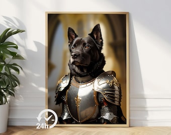 Custom Royal Pet Portrait, Renaissance Dog Painting, Portraits From Photo, Pet Lovers Gift, Regal Dog Portrait, Gift for Dog