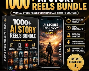 Lot de bobines AI | Plus de 1 000 vidéos de narration virale pour les créateurs et les spécialistes du marketing