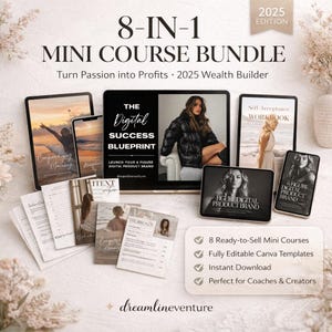 8-i-1 minikurspaket | Digital marknadsföring, PLR, passiv inkomst (digital nedladdning)