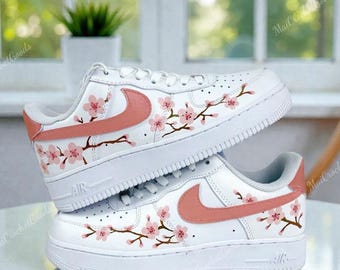 Benutzerdefinierte AF1 Schuhe, handbemalte Wildblumen Air Force One Style Sneakers | Geschenk für Sie