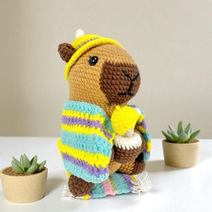 Capybara Crochet Pattern PDF: Amigurumi Plush Toy Tutorial