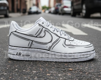Custom Hand-Painted Cartoon Sneakers | Comic Style AF1 Design