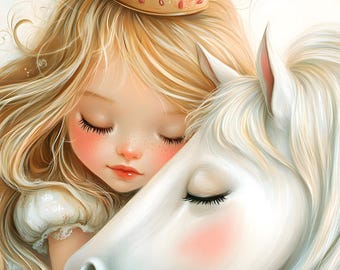 Printable Wall Art Decor | Girl Room Decor | Princess Theme Room | Princess Nursery | Digital Bedroom Decor | Princess Digital Print File