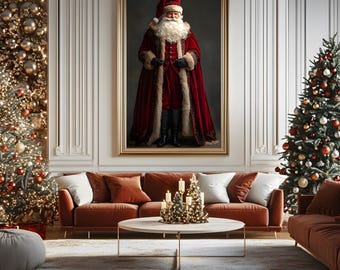 Printable Wall Art Decor | Digital Room Decor| Christmas Digital Print | Old World Santa | Christmas Season Print