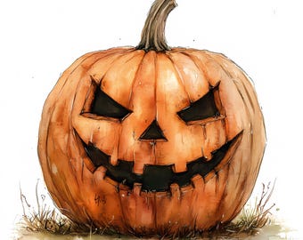 Halloween, Pumpkin, Digital Art, Digital Download, Clip Art, High Resolution, 300 DPI, Great Quality