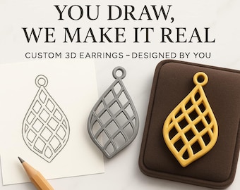 Custom 3D Modelling, Custom Jewelry from Your Drawing – Personalized Jewelry, Unique Gift for Her