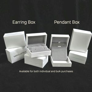 90pcs White Jewelry Box – Earring Box or Pendant Box | Luxe Leatherette Gift Box for Packaging & Display | Wholesale Available