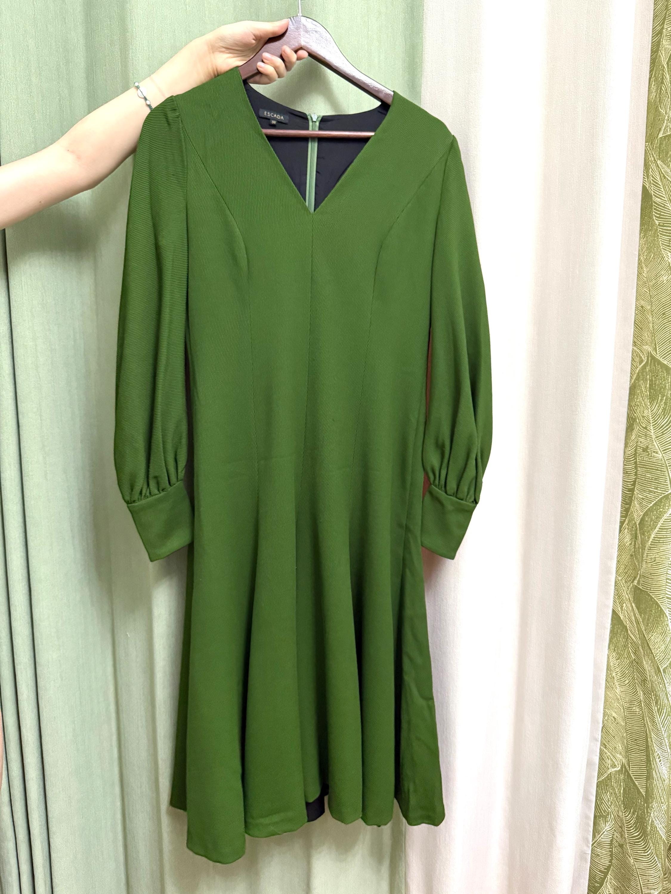 slim fit dress slacks Girls: The Blaire Green Plaid Scalloped Dress – Shop the Mint main image 1