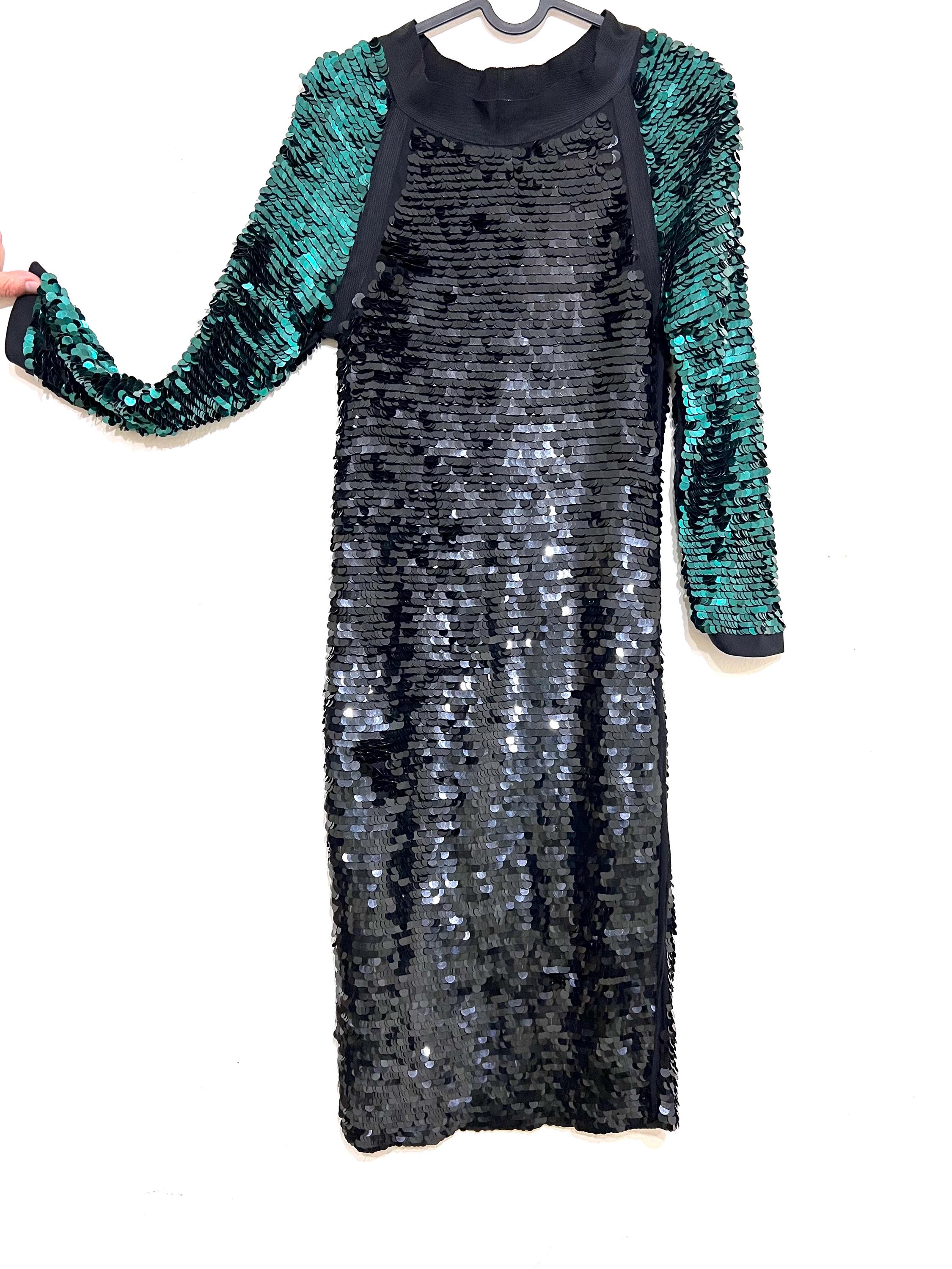 lanvin sequin dress Lanvin Paris Vintage Sequin Dress – Silk Blend Size S, Rare Collector’s  Designer Piece