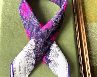 Christian Dior Vintage Brand New Deadstock Scarf 50*48 cm Chusteczka do nosa