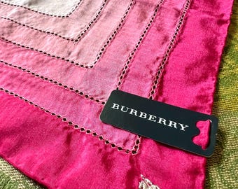 Burberry Vintage gloednieuwe Deadstock-sjaal 51*50 cm Black Label-zakdoek