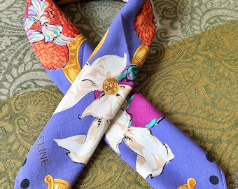 Vintage Celine Cotton Scarf 51x52cm | 100% Cotton   | Handkerchief