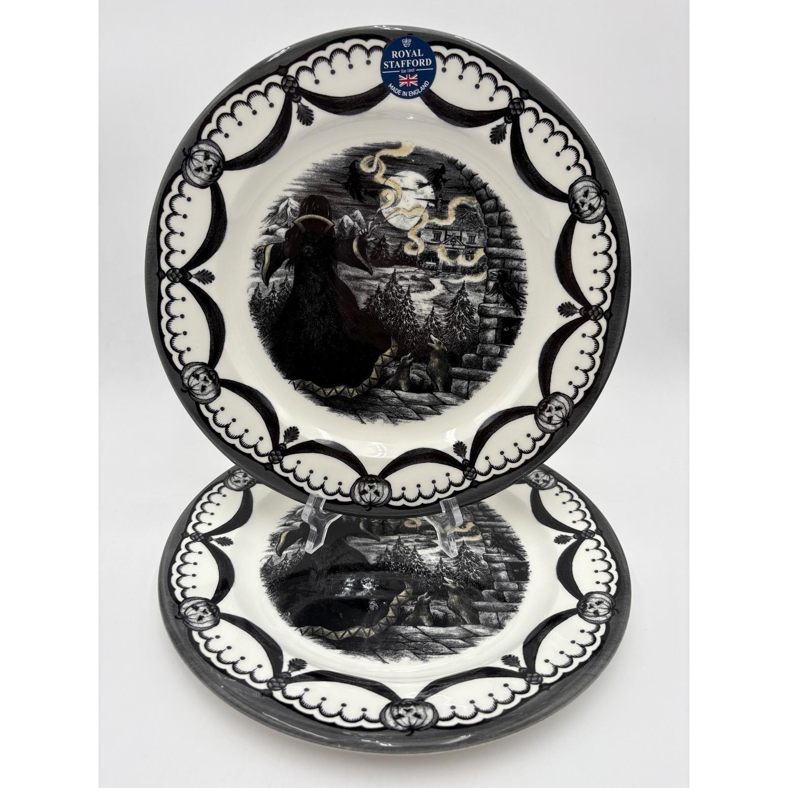  Stafford スケルトンデザイン皿　ハロウィン Amazon.com | Reeonice Royal Stafford Halloween Skeleton