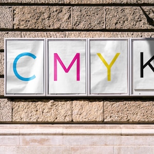CMYK Poster Set | Modern Minimalist Wall Art for Designers (Set of 4, 24x36) Digital Download