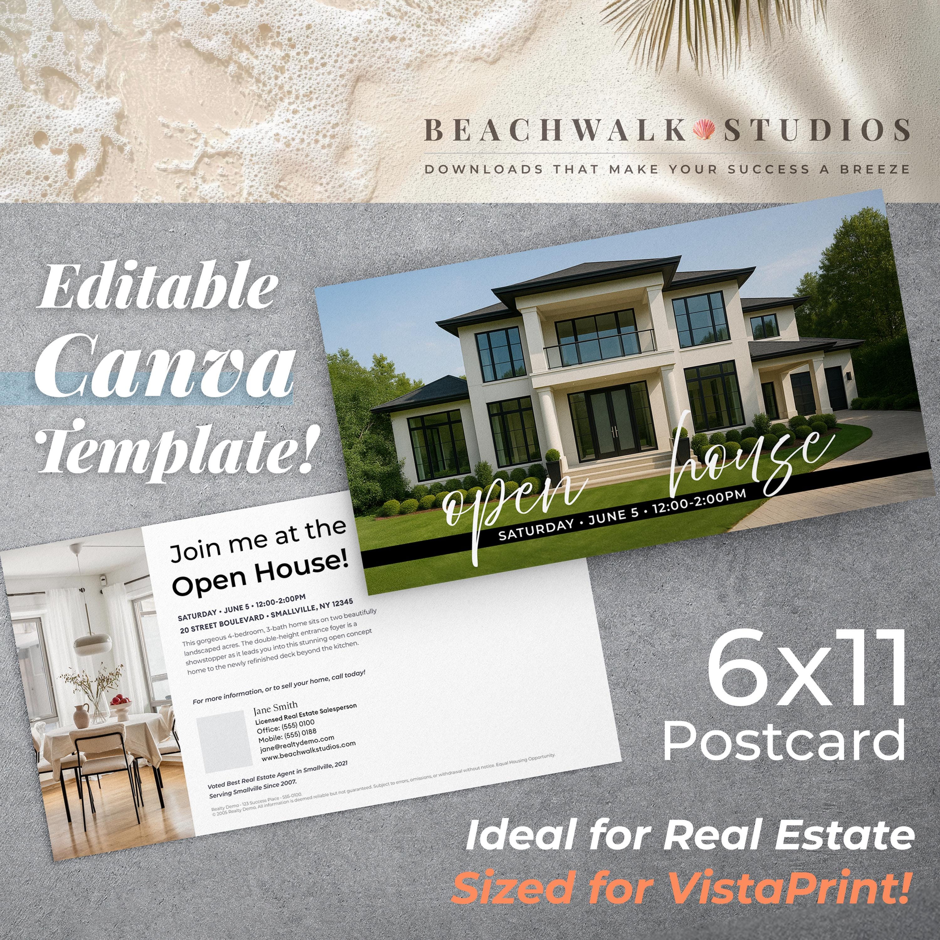 Canva Real Estate Postcard Template 6x11 EDDM for Solo Agent