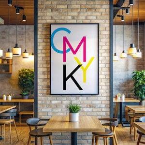 CMYK Letters Poster | Print Design Decor for Graphic Designers (One 24x36 Poster, Digital Download)