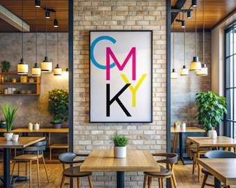 CMYK Letters Poster | Print Design Decor for Graphic Designers (One 24x36 Poster, Digital Download)