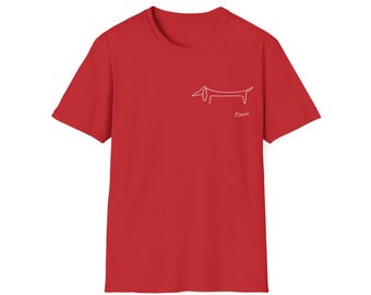 Picasso Dachshund T-Shirt – Minimalist dog line with cult status, gift for dachshund fans