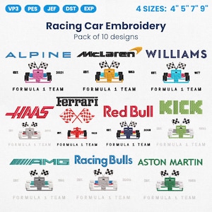 Etsy Racing Designs Racing Car Embroidery Designs, Sport Car Embroidery Machine File ...